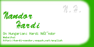 nandor hardi business card